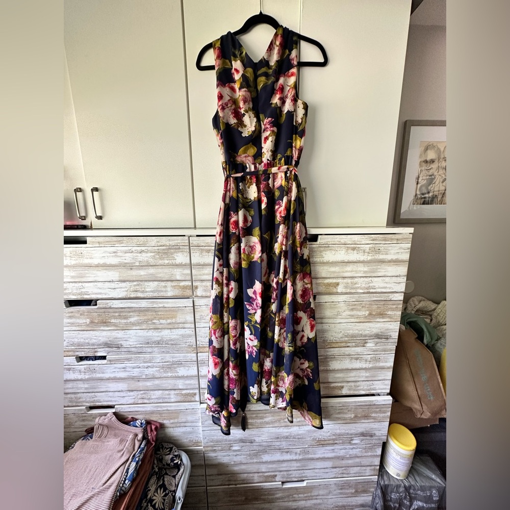 Blue  Floral Maxi Dress